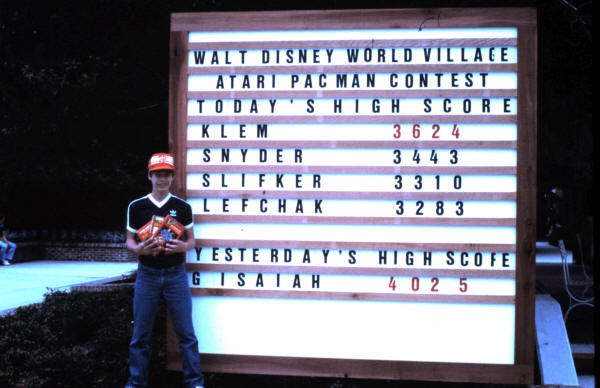 Michael Slifker - 3rd Place in Atari 2600 Pac-Man Contest at Disney World